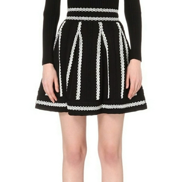 Maje Dresses & Skirts - Maje Julane Black & White Jacquard Knit Skirt